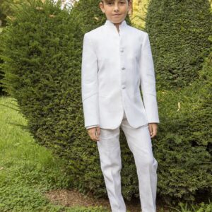 Pantalón de lino infantil blanco para comunión, fresco, elegante y cómodo para ceremonia