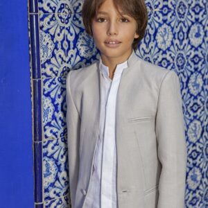 Camisa lino bordada