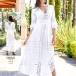 vestido ibicenco túnica blanco mangas amplias verano