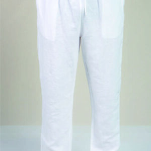 Pantalón blanco ibicenco con cordón, corte recto y estilo fresco